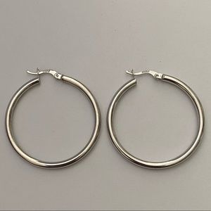 925 silver 1.5” hoop earrings trending hoops